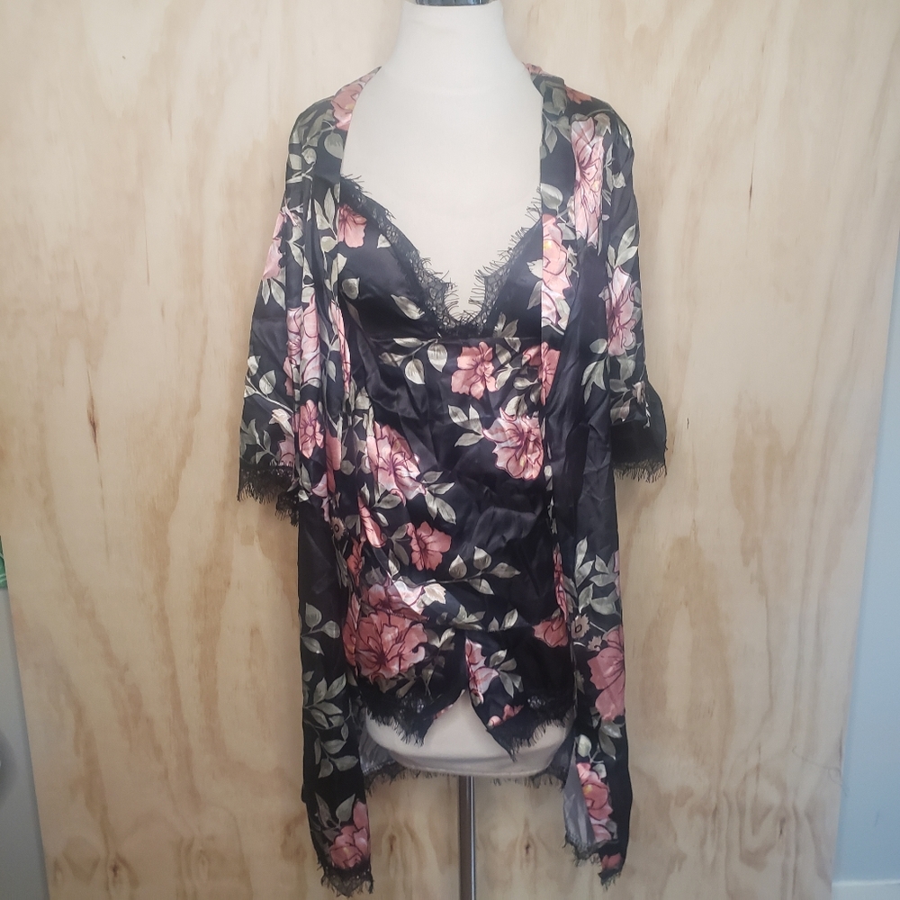 Satin Floral PJ set